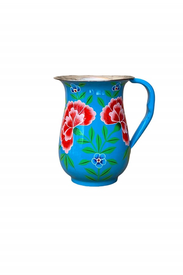 Enamel jug blue flower