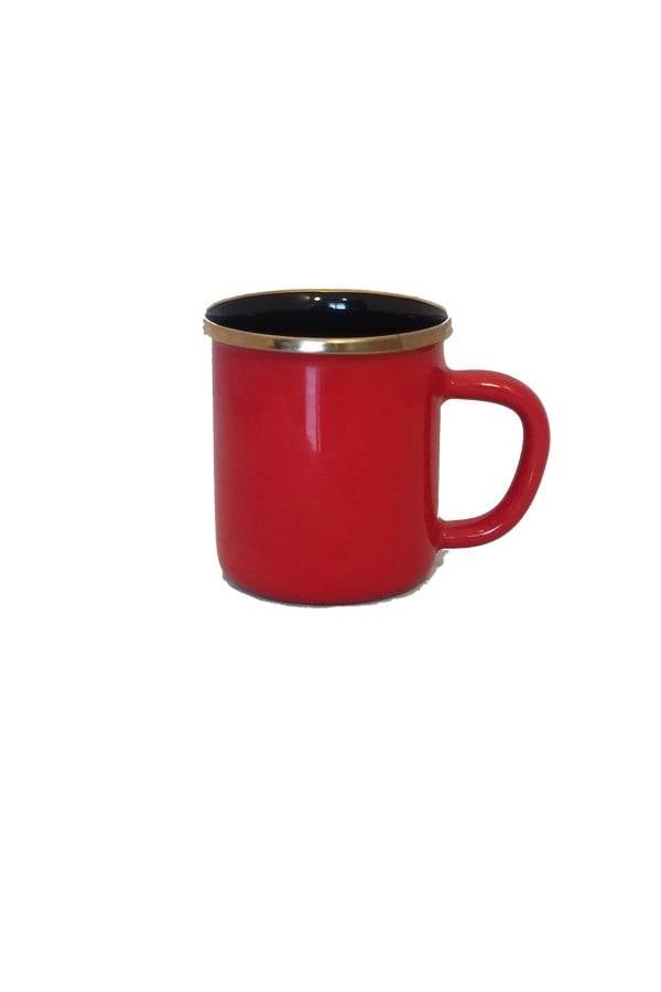 Enamel cup small size red